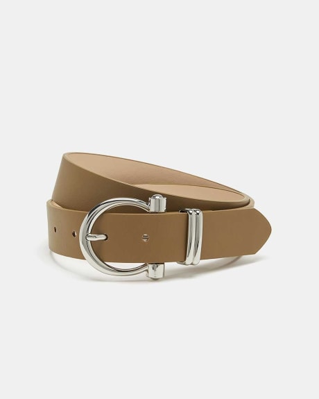 2 Tones Belt with Fashion Buckle