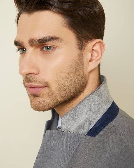 Essential Slim Fit stretch light grey suit Blazer