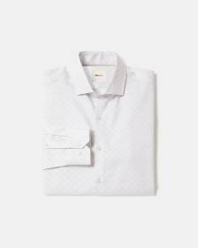 Tailored-Fit Dress Shirt with Micro Geo Print