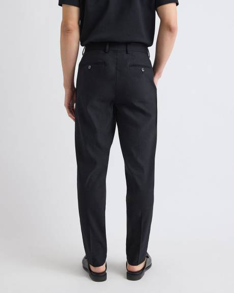 Pleated Tapered-Leg Linen Suit Pant
