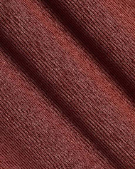 Camisole Côtelée à Col Dégagé et Bretelles Spaghetti