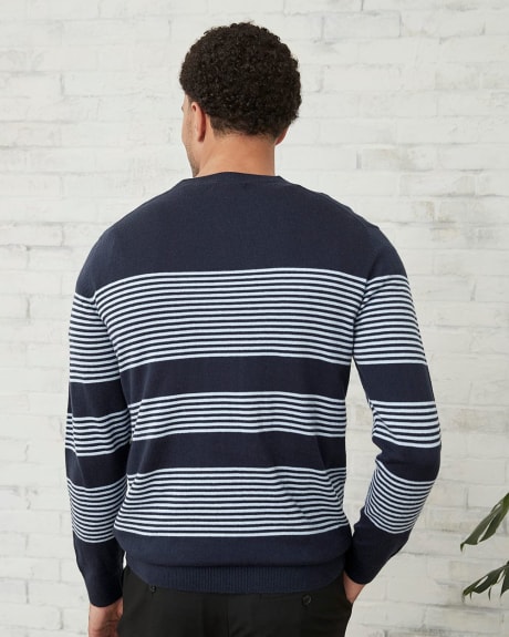 Essential Striped Crew-Neck Pullover Sweater