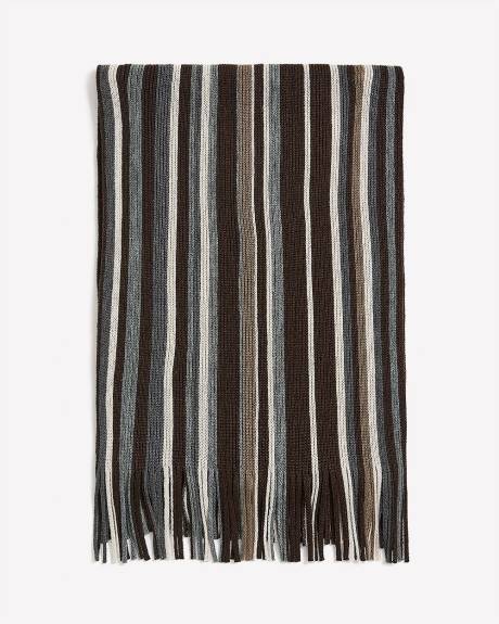 Striped Scarf with Fringes