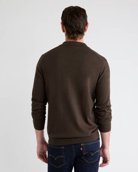 Pull à Manches Longues avec Col Johnny