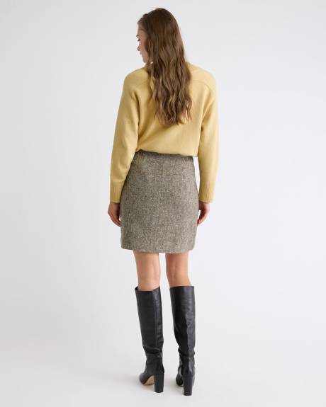 Tweed A-Line Mini Skirt
