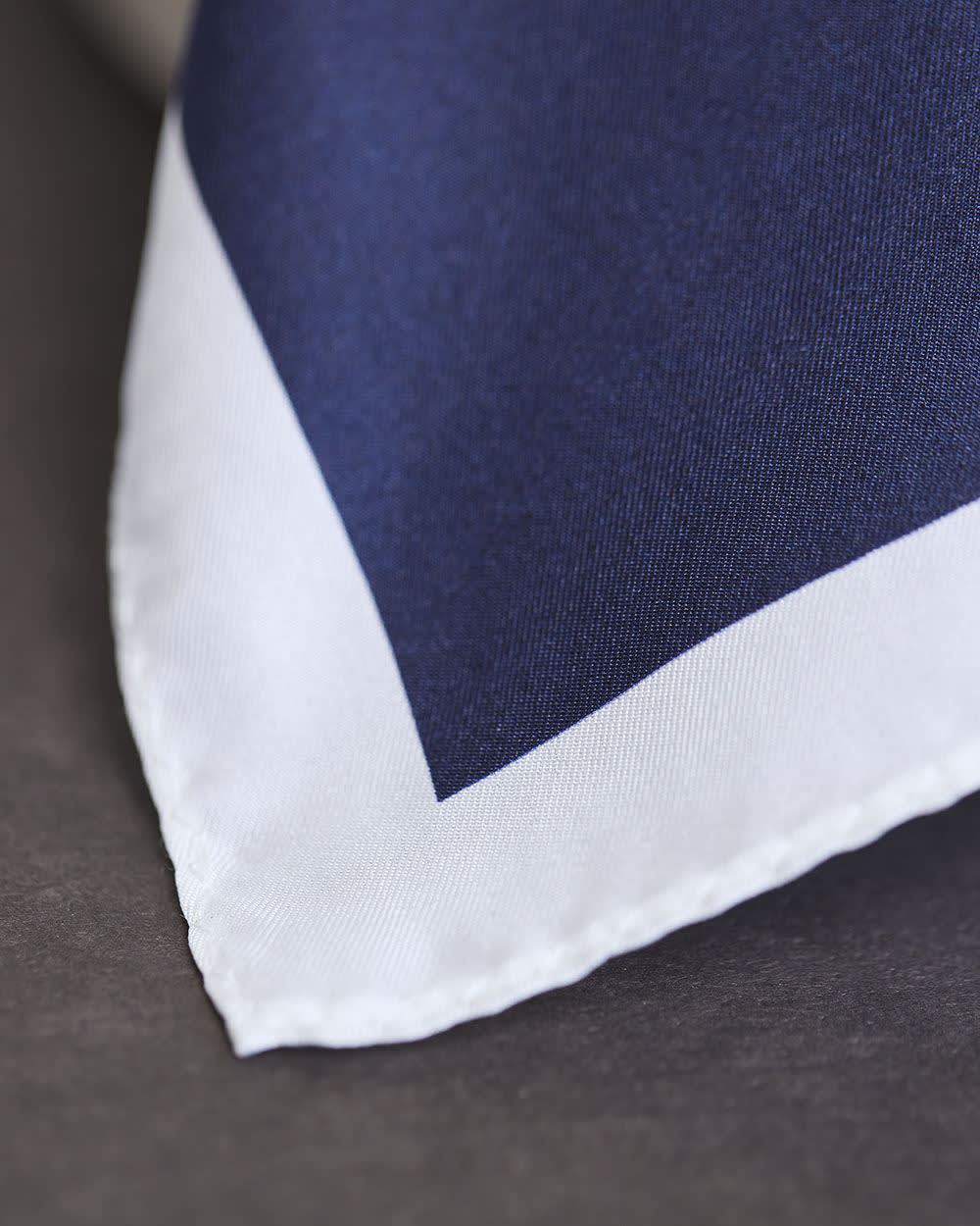 Navy Handkerchief with White Outline RW&CO.