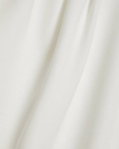 Haut Drapé à Manches Très Courtes et Col Rond