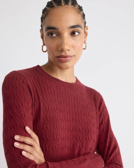 Pull à Manches Longues avec Col Chemisier Amovible