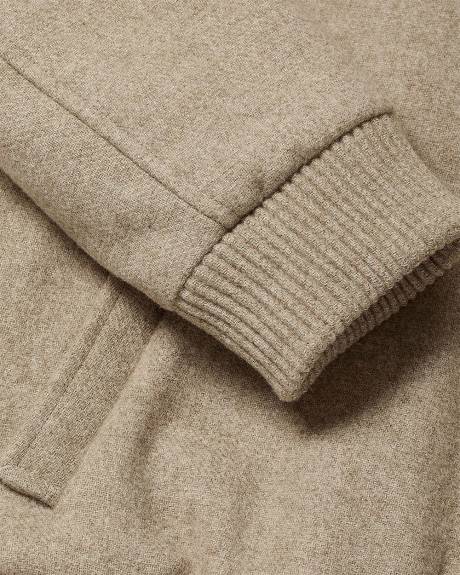 Wool-Blend Zip-Up Bomber Jacket