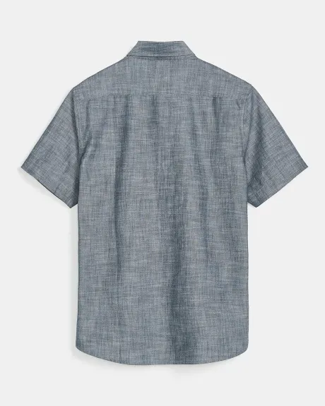 Tailored Fit Short Sleeve Slub Shirt