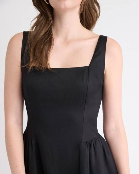Sleeveless Mini Dress with Square Neckline