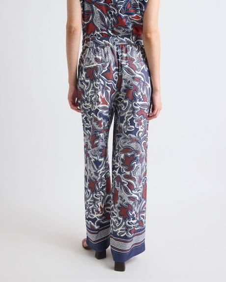 Pantalon Fluide &agrave; Taille Haute et Jambe Large