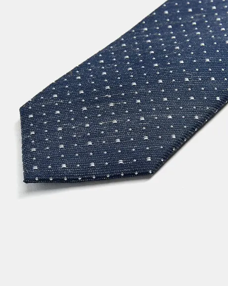 Regular Navy Tie with Dots