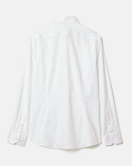 Slim-Fit Dress Shirt with Micro Geo Print