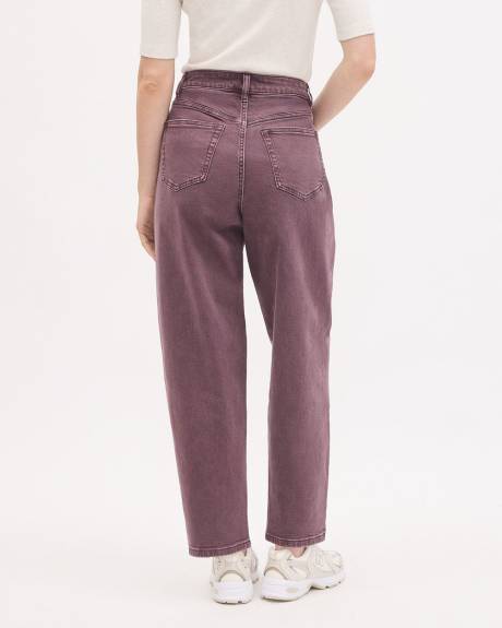 Jeans &agrave; Jambe Ballon et Taille Haute