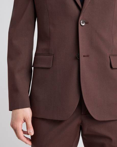 Slim-Fit Deep Berry Suit Blazer