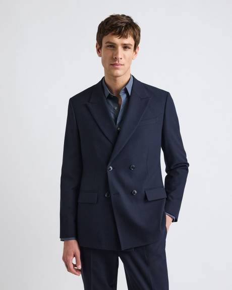 Tailored-Fit Navy Suit Blazer