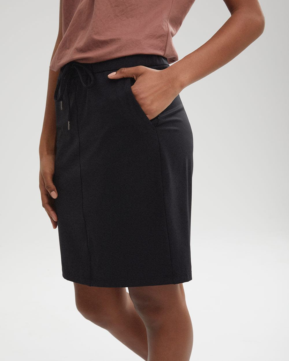 4-Way Stretch Knit Pull-On Skirt