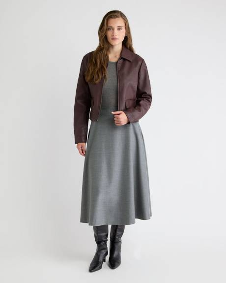 Short Faux Leather Jacket