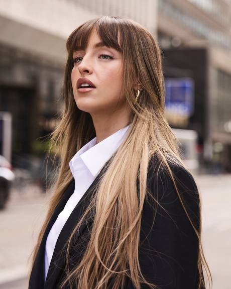 Veston Ample en Laine à Un Bouton