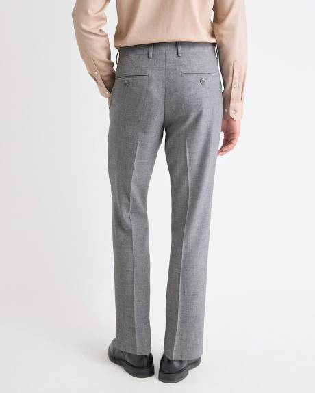 Tailored-Fit Grey Hopsack Suit Pant