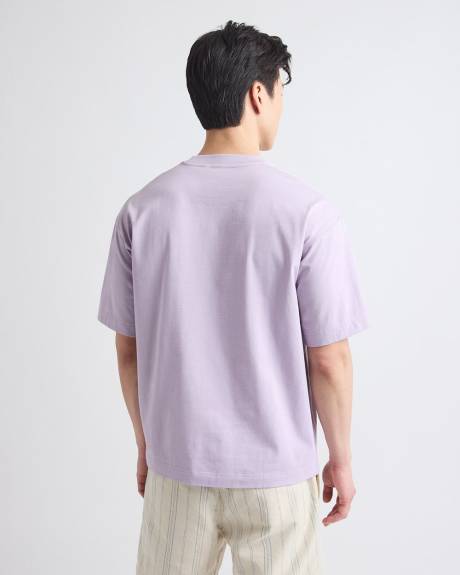 T-Shirt Ample &agrave; Manches Courtes et Col Rond