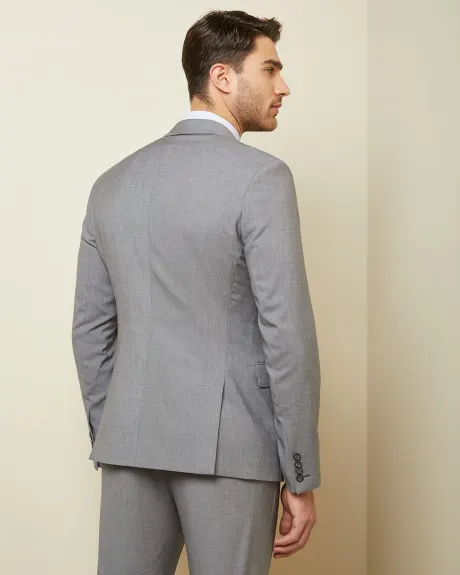Essential Slim Fit stretch light grey suit Blazer - Short