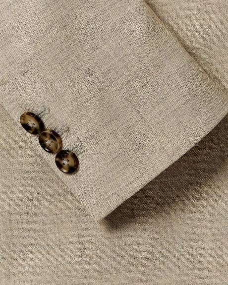 Beige One-Button Blazer