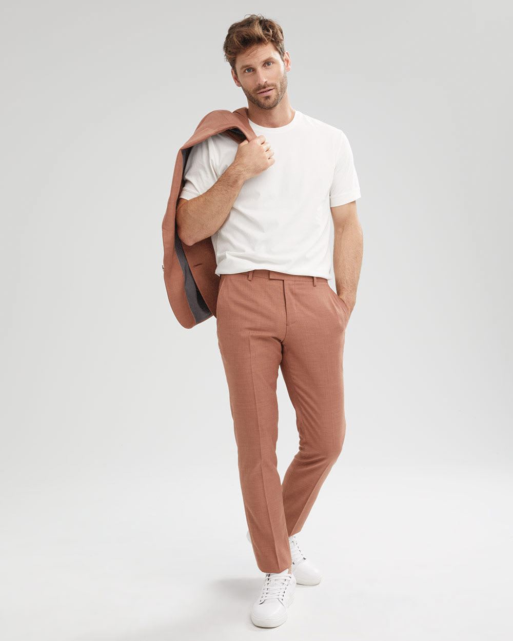 Pantalon de Complet Coupe Étroite Coloré