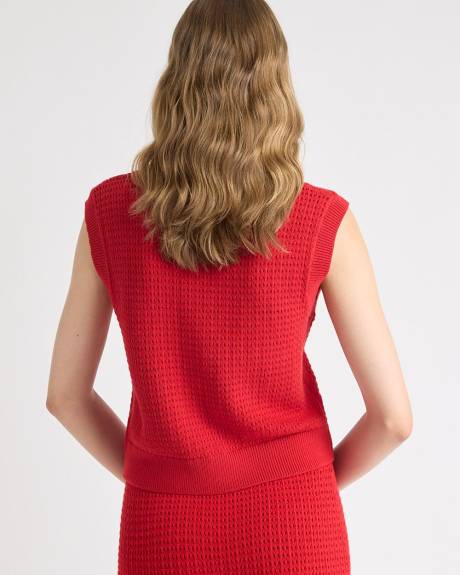 Veste Courte en Mailles Pointelle