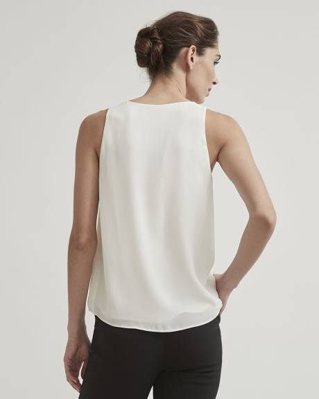 Silky Crepe Square-Neck Cami