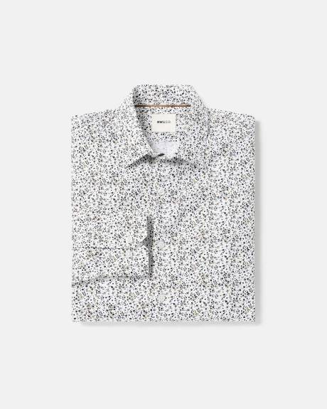 Chemise Habill&eacute;e &agrave; Coupe &Eacute;troite avec Motif Floral