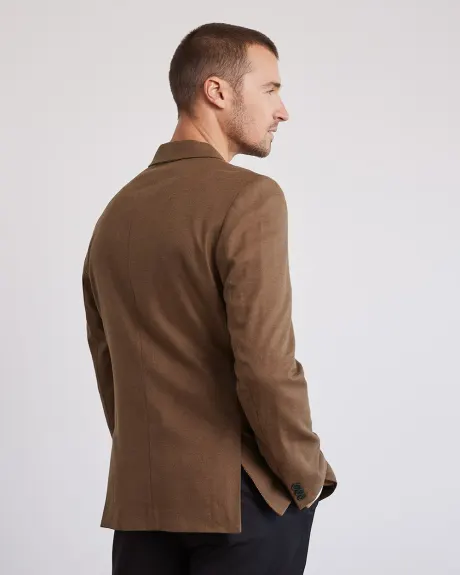 Tailored-Fit Brushed Twill Cacao Blazer