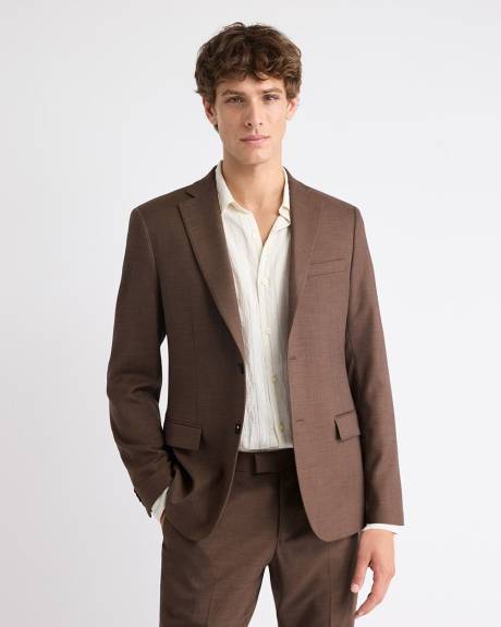 Slim-Fit Brown Suit Blazer
