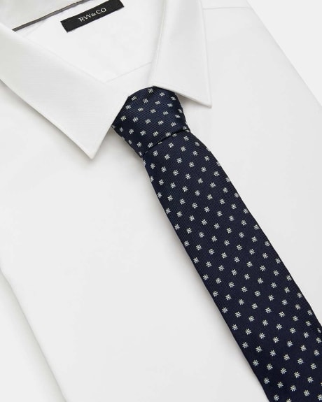 Navy Regular Tie with Micro Pattern