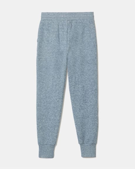 Brushed Knit Jogger Pant with Ribbed Cuff - 28"