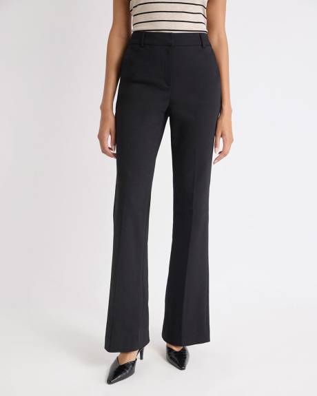 Pantalon Indispensable à Jambe Évasée Pleine Longueur et Taille Haute