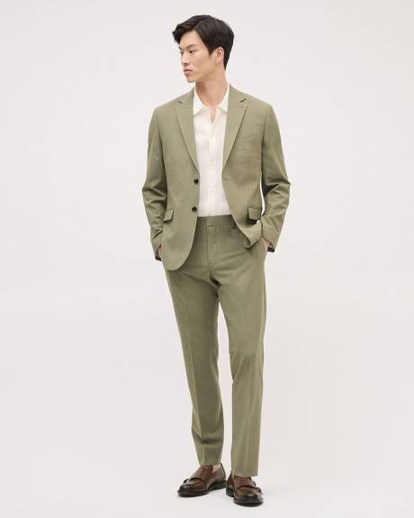 Tailored-Fit Khaki Suit Pant