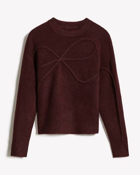 Pull à Col Rond et Manches Longues avec Boucle