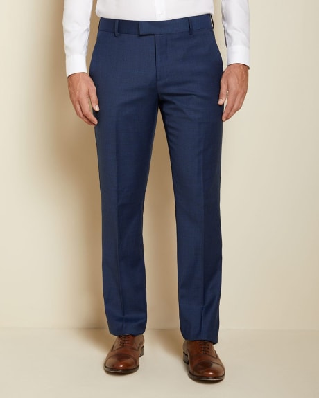 Pantalon de Complet Essentiel Coupe Ajustée en Mélange de Laine bleu - 34''