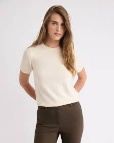 Short-Sleeve Crew-Neck Sweater