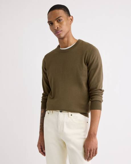 Long-Sleeve Crew-Neck Sweater