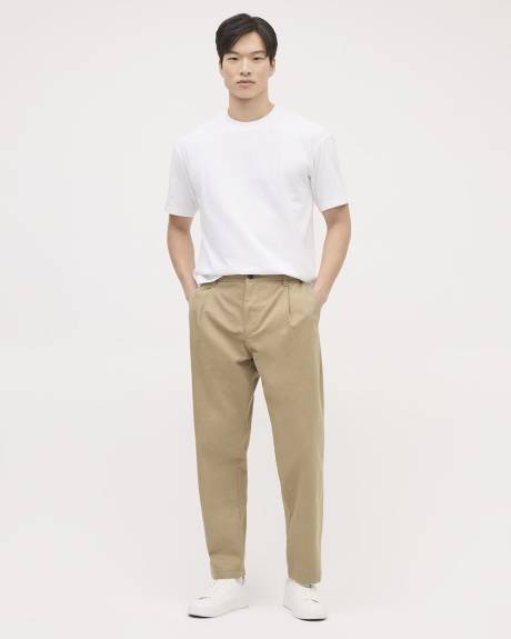 Oversized Short-Sleeve Crew-Neck Textured Tee