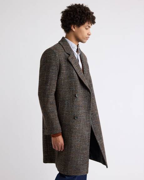 Classic Double-Breasted Bouclé Coat