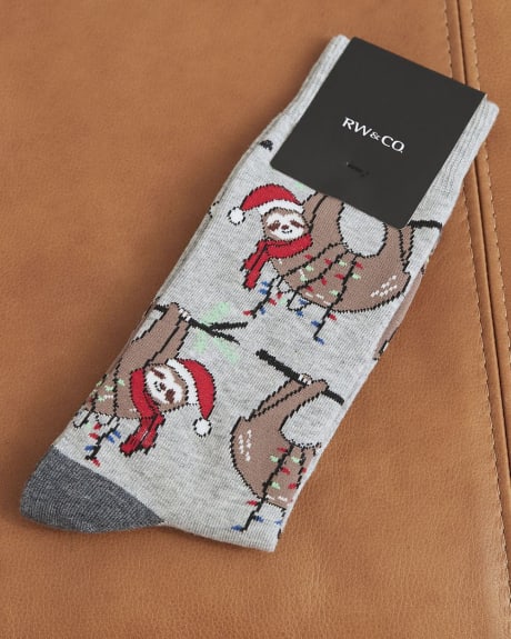 Christmas Sloth Socks