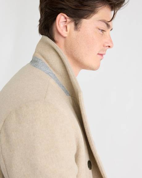 Classic Wool-Blend Coat with Tailored Collar