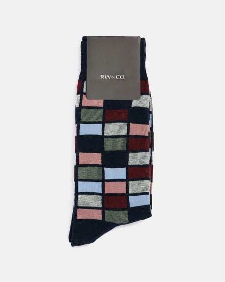 Multicoloured Square Socks
