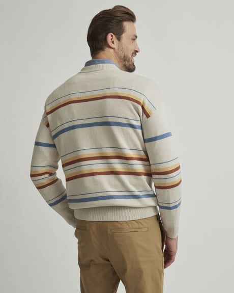 Retro Stripes Crew-Neck Sweater