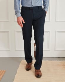 Tailored Fit Tonal Navy Check Suit Pant
