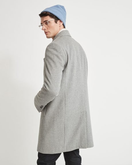 Long Wool Twill Topcoat